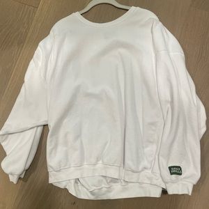 White Daily Drills Towel Terry Sweatshirt